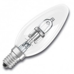 BLISTER 2 AMPOULES ECO HALOGENE E14 FLAMME 42W  =60W            35x100m/m