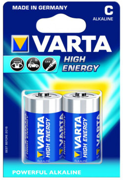 BLISTER 2 PILES LR14 ALCALINES C  HIGH ENERGY VARTA