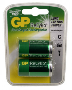 BLISTER 2 PILES LR14  C NiMh  RECHARGEABLES 3500mAh