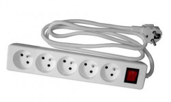 BLOC 5 PRISES 10/16A + INTER  + CABLE