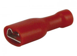 BOITE 100 COSSES ISOLEE FEMELLE ROUGE 6.3m/m
