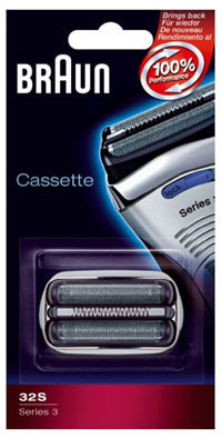 CASSETTE RASAGE 32S RASOIR BRAUN Serie 3  360/390 Silver