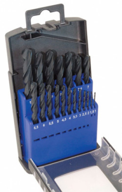 COFFRET DE 19 FORETS METAUX HSS  1 a 10