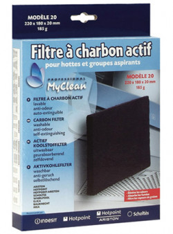 FILTRE HOTTE CHARBON Type 20  220x180x20  WHIRLPOOL - ELECTROLUX