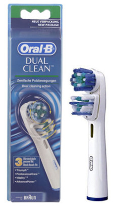 JEU 3 BROSSES ORAL-B DUAL CLEAN EB417-3  BRAUN