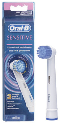 JEU 3 BROSSES ORAL-B SENSITIVE EB17-3 ES BRAUN
