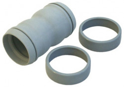 MANCHON GRIS FLEXIBLE 32m/m + 2 BAGUES  ASPIRATEUR NILFISK 22344600   = 520017