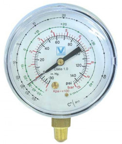 MANOMETRE BASSE PRESSION R134a - R404 - 507