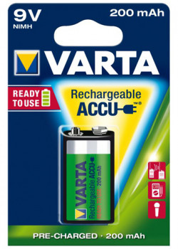 PILE 9V 6F22 NiMh RECHARGEABLE 200mAh
