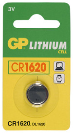 PILE BOUTON LITHIUM CR1620  3V