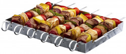PORTE BROCHETTES + 6 BROCHES 35cm