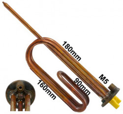 RESISTANCE 2200W Diam.48  270m/m + PORTE ANODE M5 CHAUFFE-EAU ACAPULCO