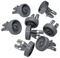ROULETTES PANIER INFERIEUR  Jeu de 8 LAVE VAISSELLE WHIRLPOOL 481252888069