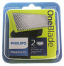 2 LAMES QP220/55 RASOIR PHILIPS OneBlade QP2520 QP6510
