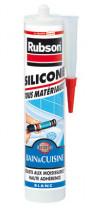 SILICONE SANITAIRE BLANC CARTOUCHE 310ML RUBSON